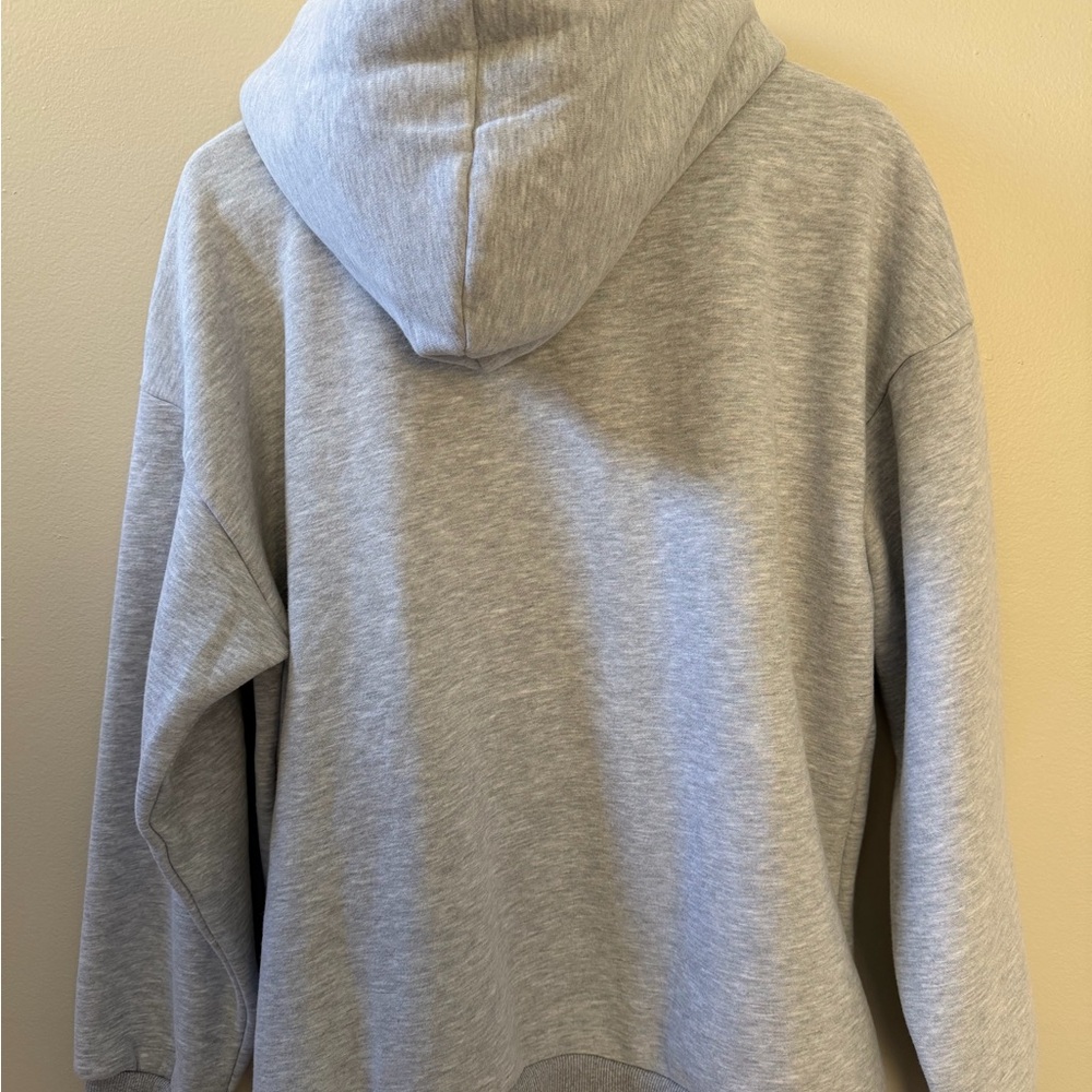 EFAN Women's Gray Zip-Up Drawstring Hoodie Fall Jacket Oversized Sz M - Picture 9 of 11
